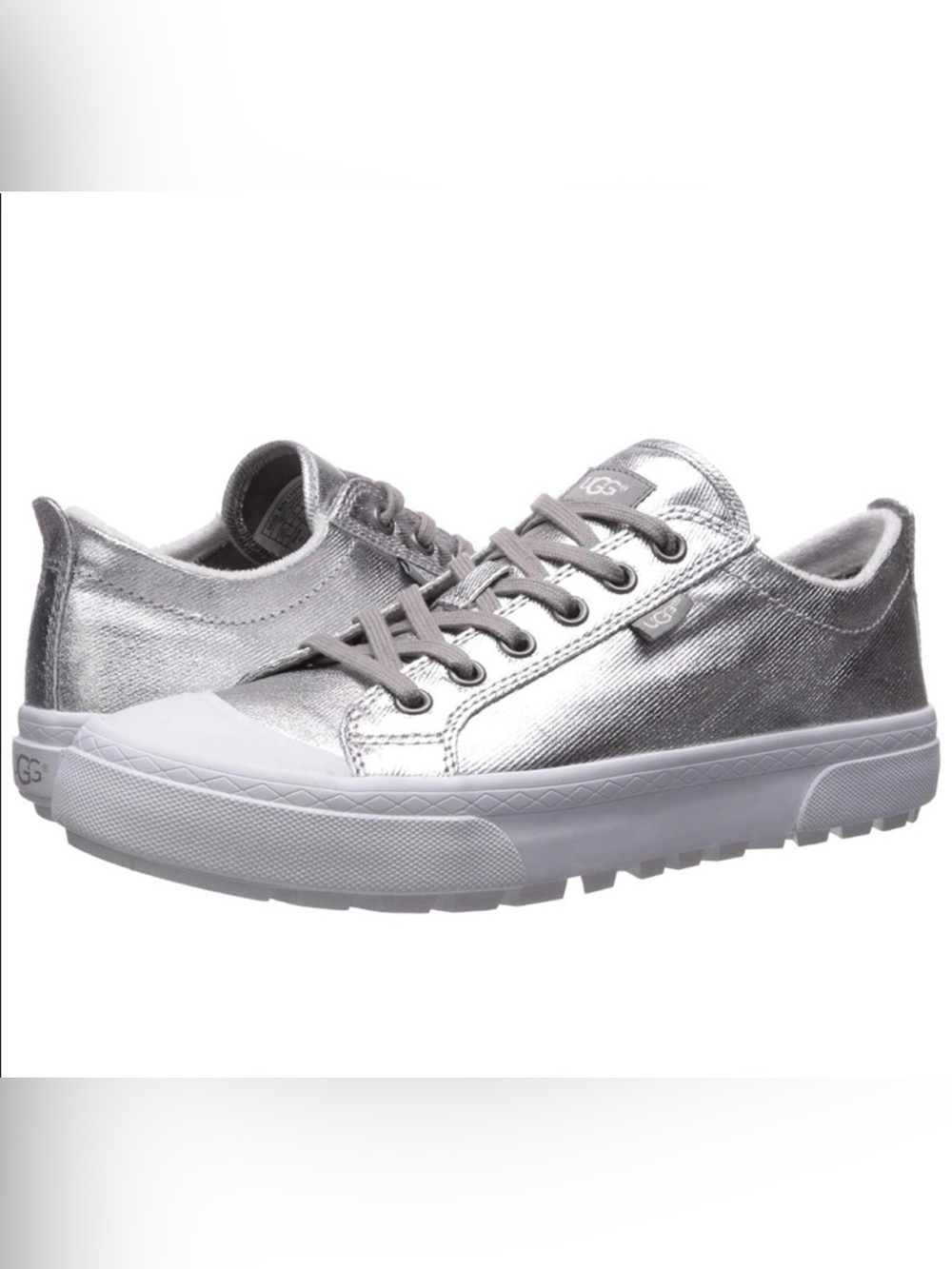 UGG W Aries Metallic Sneakers in Silver